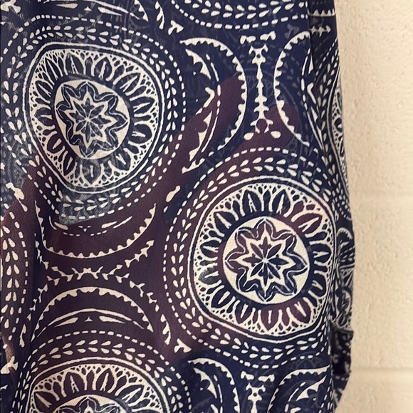 Navy Blue Patterned Kimono - Picture 3 of 5